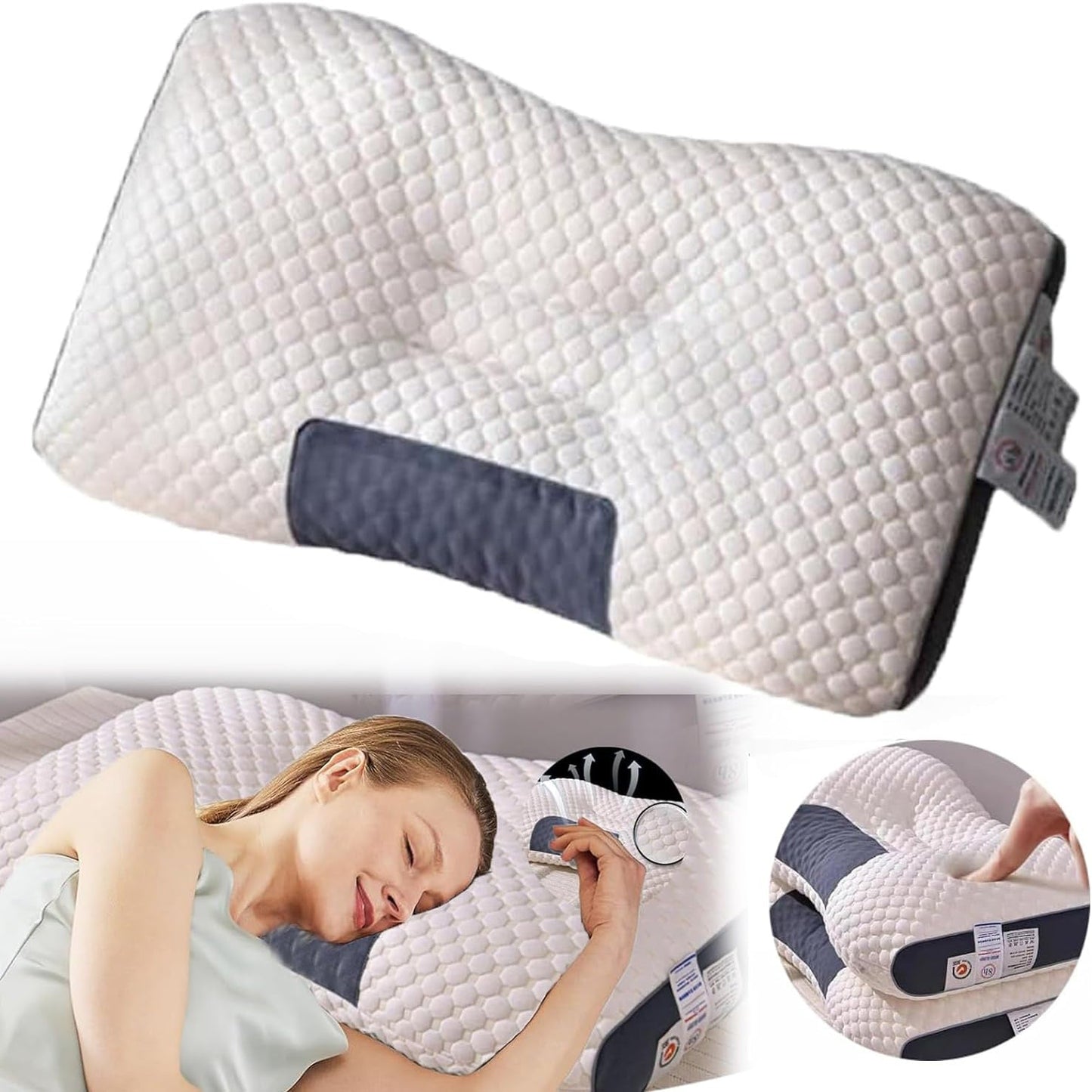 💥 Big Sale 50% OFF💥 Dotmalls™ Antibacterial Neck Support Sleep-Aid Massage Pillow