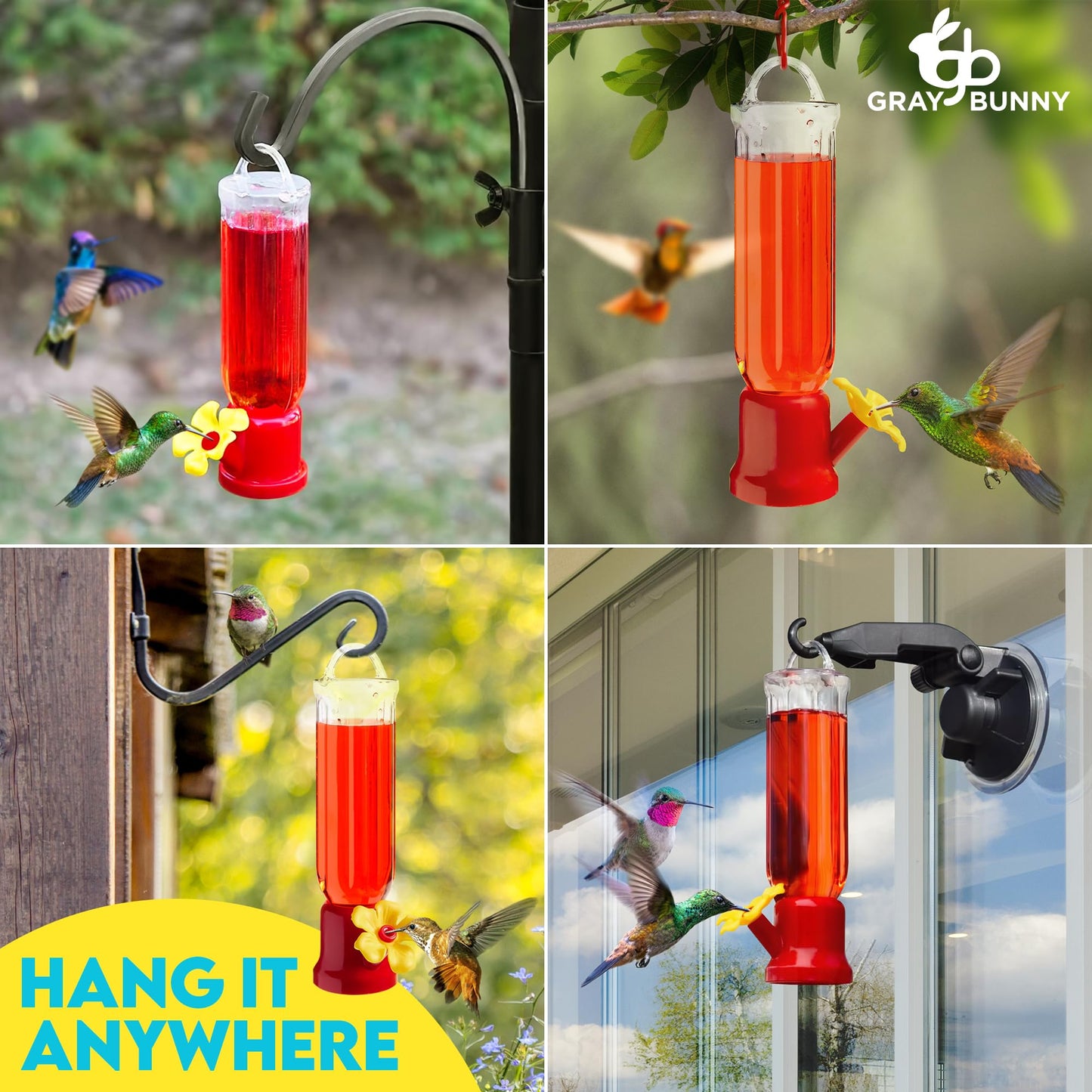 🔥Annual Offer - New Leak-Proof Design Hummingbird Feeder (4 Pack)